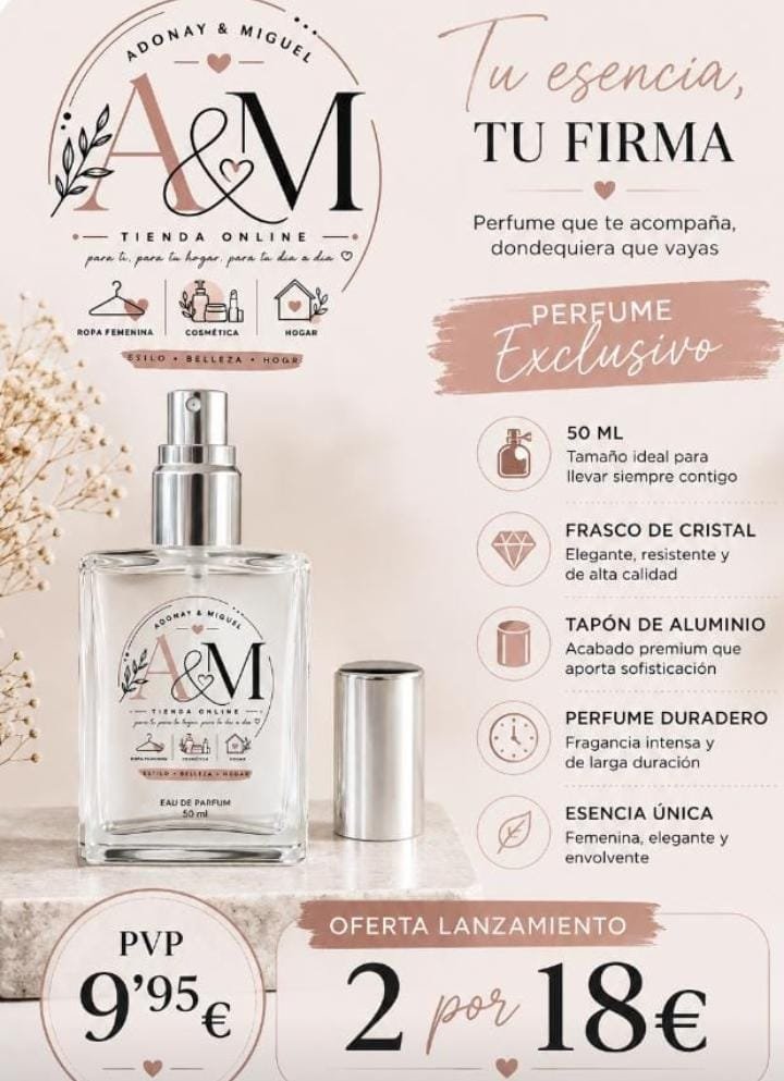 Perfume exclusivo Adonay & Miguel 50ml